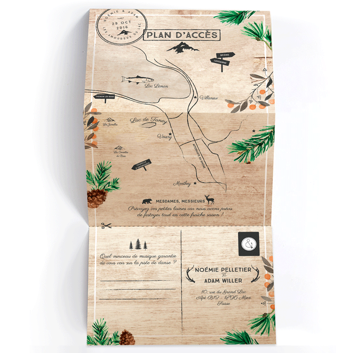 Faire Part Mariage Bois Personnalis Ambiance Nature Et For t Faire Part Mariage Bois Personnalis Ambiance Nature Et For t