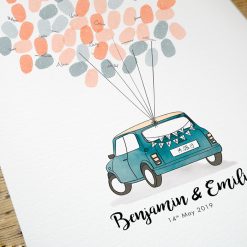 Livre d'or poster mariage, souvenir Mini rover personnalisable