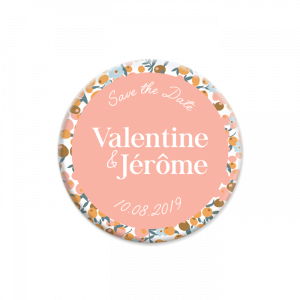 save the date mariage liberty magnet fond rose