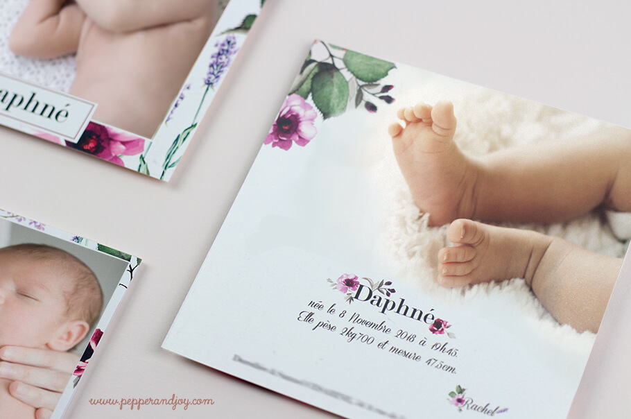 Le Faire Part De Naissance Floral De Daphne Pepper Joy