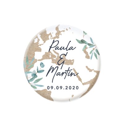 Magnet mariage bilingue, save the date ou cadeau d'invités personnalisé