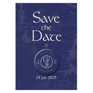 Carte save the date Mariage Tolkien, seigneur des anneaux, heroic fantasy