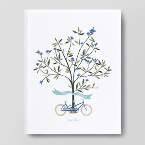 livre d'or mariage arbre tandem olivier aquarelle