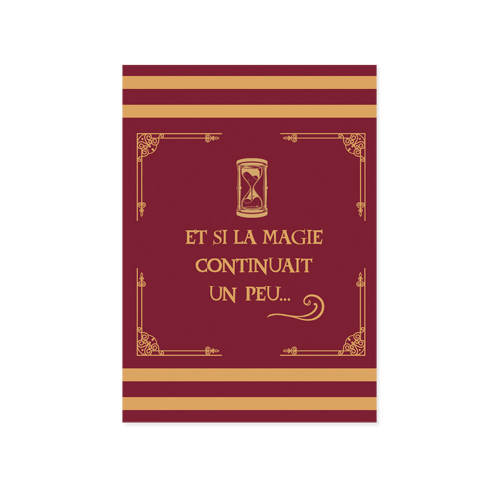 Carton brunch de mariage thème Harry Potter assorti au faire-part grimoire